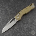 (#210T-10PMDE) Microtech Dark Earth MSI Wharncliffe Ram-Lok Stonewash Plain - Front