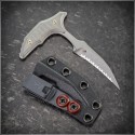 (#218-12APMS1) Microtech Knives Bee Full Serrated Bronze Titanium - Back