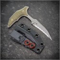 (#218-12APMS2) Microtech Knives Bee Full Serrated Bronze Titanium - Back