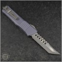 (#219-10GYS) Microtech Gray Combat Troodon Hellhound Tanto Stonewash Plain - Back