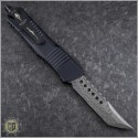 (#219-16BKTI) Microtech Combat Troodon Hellhound Damascus Standard CF Top - Back