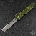 (#219R-10ODS) Microtech OD Green Combat Troodon Hellhound Razor Stonewash - Front