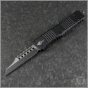 (#219W-1TS) Microtech Combat Troodon Warhound Tanto Black Plain - Front