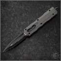 (#225-1NC) Microtech Knives Natural Clear Dirac D/E Black Plain - Front