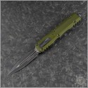 (#225-1OD) Microtech Knives OD Green Dirac D/E Black Plain - Front