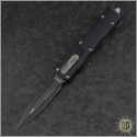(#225-1) Microtech Knives Dirac D/E Black Plain - Front