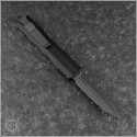 (#225-3DLCTSH) Microtech Knives Dirac D/E Black Fully Serrated Shadow - Back