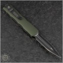 (#225-3OD) Microtech Knives OD Green Dirac D/E Black Fully Serrated - Back
