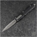(#227-12AP) Microtech Knives Dirac Delta D/E Apocalyptic Fully Serrated - Front