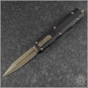 (#227-13AP) Microtech Knives Dirac Delta D/E Apocalyptic Bronze Plain - Front