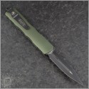 (#227-1OD) Microtech Knives OD Green Dirac Delta D/E Black Plain - Back