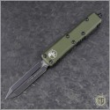 (#230-1OD) Microtech OD Green UTX-85 Spartan Black Plain - Front