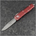 (#231-10MR) Microtech Merlot UTX-85 S/E Stonewash Plain - Front