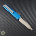 (#231-13BL) Microtech UTX-85 S/E Bronze Plain w/ Blue Handle - Back