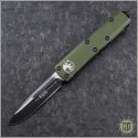 (#231-1OD) Microtech OD Green UTX-85 S/E Black Plain - Front