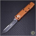 (#231-1OR) Microtech Orange UTX-85 S/E Black Plain - Front