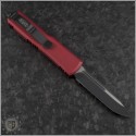 (#231-1RD) Microtech Red UTX-85 S/E Black Plain - Back