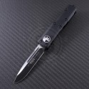 (#231-1T) Microtech UTX-85 S/E Black Tactical Plain - Front