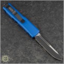 (#231-2BL) Microtech Blue UTX-85 S/E Black Part Serrated - Back