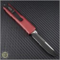 (#231-2RD) Microtech Red UTX-85 S/E Black Plain w/ Red Handle - Back