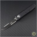 (#231-2T) Microtech UTX-85 S/E Black Partially Serrated Tactical - Front