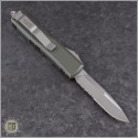 (#231-5OD-ELMAX) Microtech OD Green UTX-85 S/E Satin Part Serrated - Back