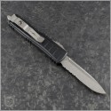 (#231II-11S) Microtech UTX-85 II Stepside Stonewash Part Serrated - Back