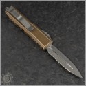 (#232-10DTA) Microtech Distressed Tan UTX-85 D/E Apocalyptic Plain - Back