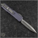 (#232-11GY) Microtech Gray UTX-85 Stonewash Partially Serrated - Back