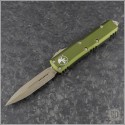 (#232-13APOD) Microtech OD Green UTX-85 D/E Bronze Apocalyptic Plain - Front