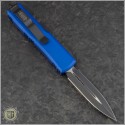 (#232-1BL) Microtech Blue UTX-85 D/E Black Plain - Back