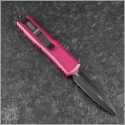 (#232-1PK) Microtech Pink UTX-85 D/E Black Plain - Back