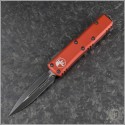(#232-1RD) Microtech Red UTX-85 D/E Black Plain - Front