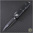 (#232-1) Microtech UTX-85 D/E Black Plain - Front