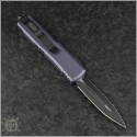 (#232-3GY) Microtech Gray UTX-85 D/E Black Full Serrated - Back