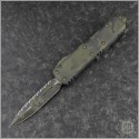 (#232-3OCS) Microtech Olice Camo UTX-85 D/E Full Serrated - Front