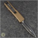 (#232-3TA) Microtech Tan UTX-85 D/E Black Full Serrated - Back