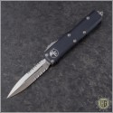 (#232-5) Microtech UTX-85 D/E Satin Partially Serrated - Front