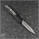 (#232II-11S) Microtech UTX-85 II D/E Stepside Stonewash Part Serrated - Back