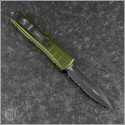 (#232II-2ODS) Microtech OD Green UTX-85 II D/E Stepside Black Part Serrated - Back