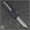 (#233-11) Microtech UTX-85 T/E Stonewash Partially Serrated - Back