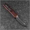 (#233-1MR) Microtech Merlot UTX-85 T/E Black Plain - Back