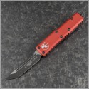(#233-1RD) Microtech Red UTX-85 T/E Black Plain - Front
