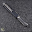 (#233-2) Microtech UTX-85 T/E Black Partially Serrated - Back