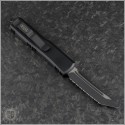 (#233-3T) Microtech UTX-85 T/E Black Full Serrated - Back