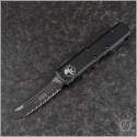 (#233-3T) Microtech UTX-85 T/E Black Full Serrated - Front