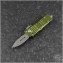 (#238-10APOD) Microtech OD Green Mini Troodon D/E Apocalyptic Plain - Front