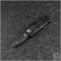 (#238-1T) Microtech Mini Troodon D/E Black Plain - Front