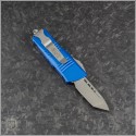(#240-4BL) Microtech Blue Mini Troodon T/E Satin Plain - Back