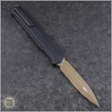 (#242M-1TNBK) Microtech Cypher MK7 D/E Tan Blade & Black Hardware with Tan Chip - Back